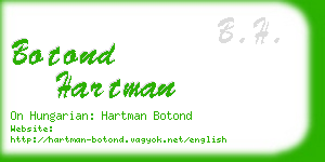 botond hartman business card